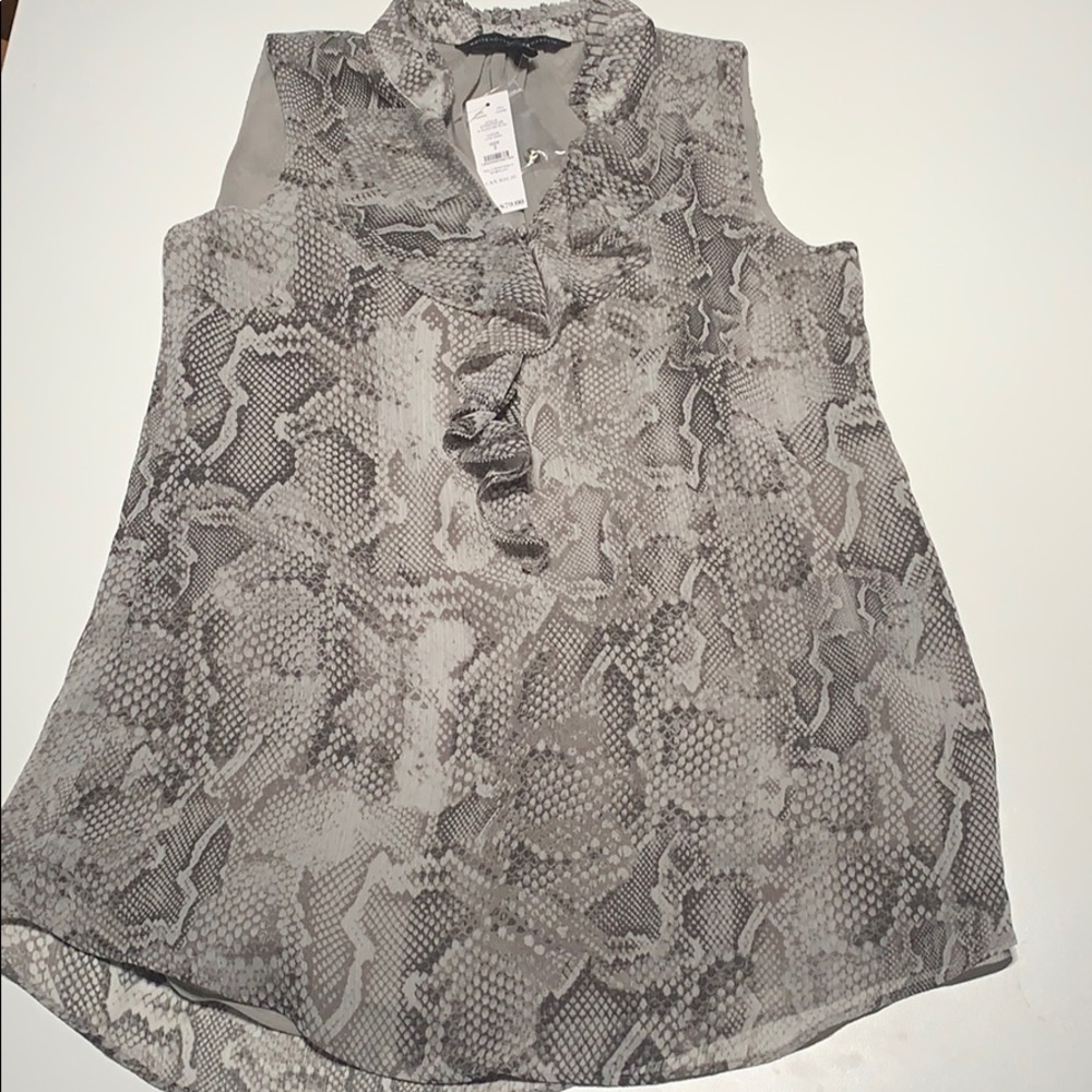 White House Black Market Snake Print Blouse